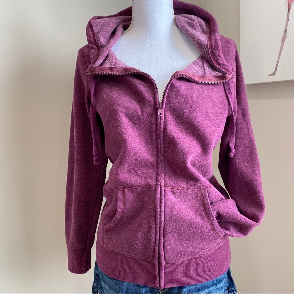 Old Navy Purple Fleece Zip Up Hoodie